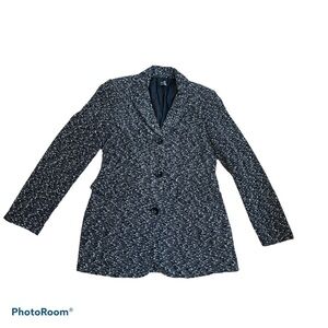 Muse Black & White Marled Blazer Size 10